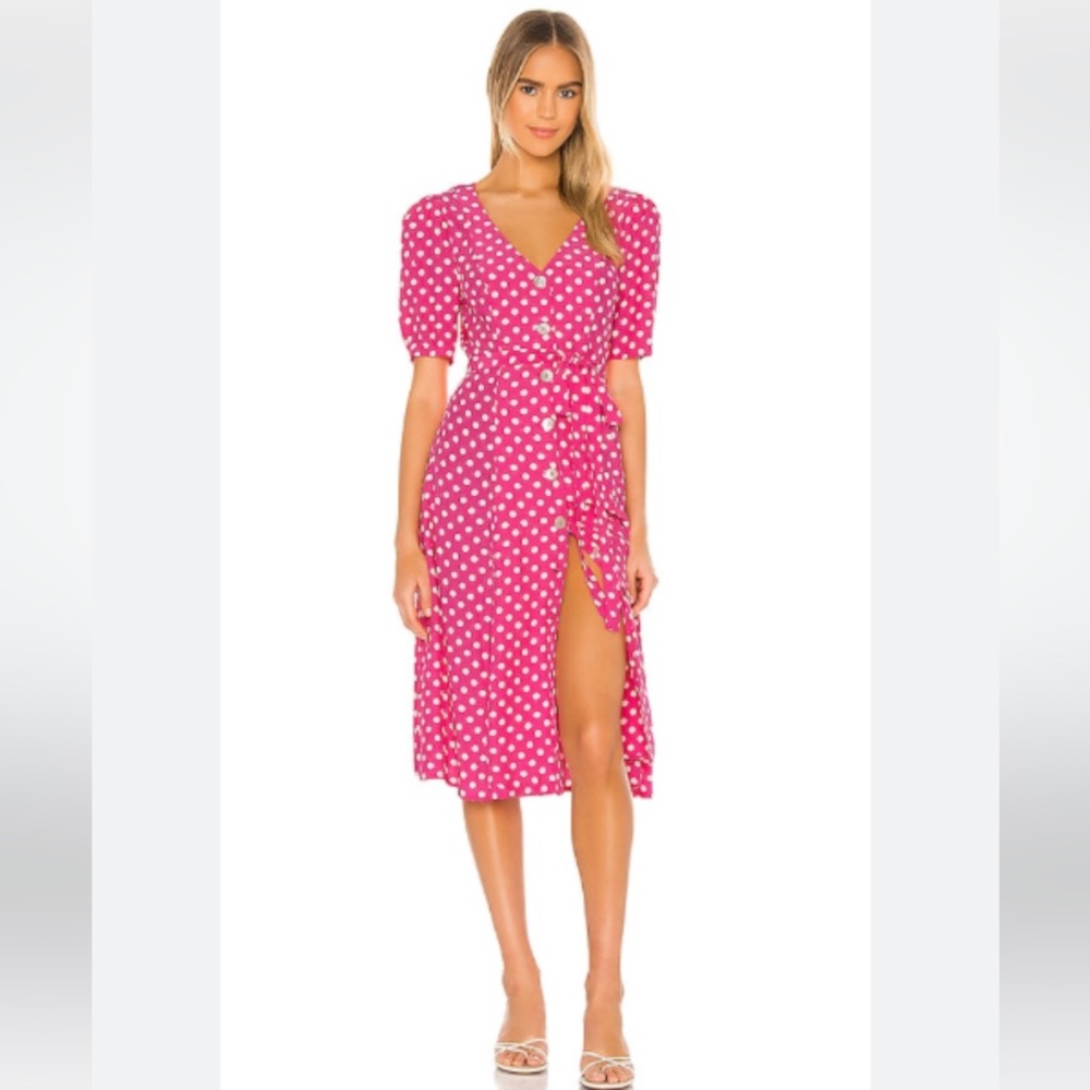 LPA Pink Polka Dot “Bambina” Dress. Size Small 4/6.